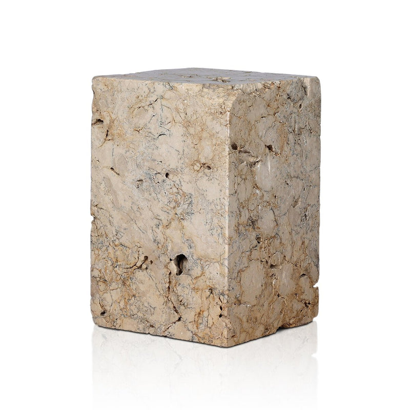Faydon End Table - Romano Fosse Travertine