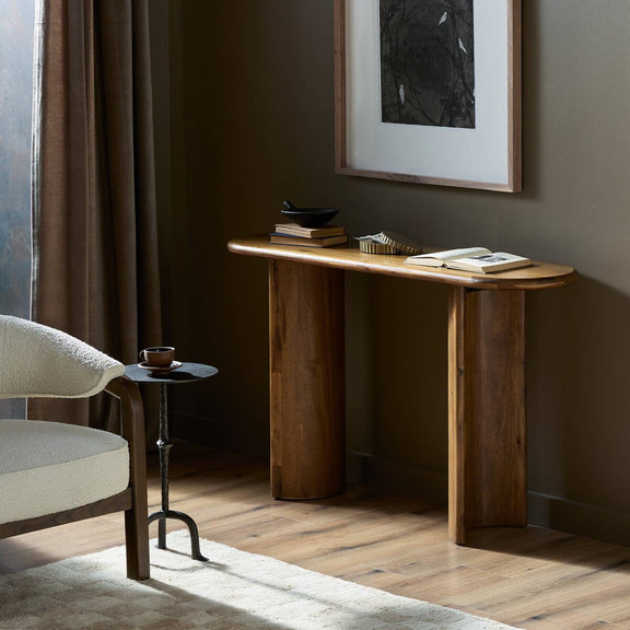 Paden Console Table - Seasoned Brown Acacia