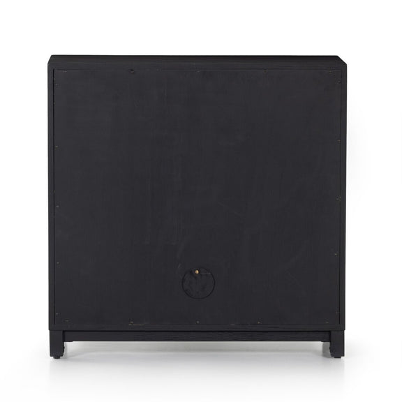 Millie Small Cabinet - Drifted Matte Black Veneer