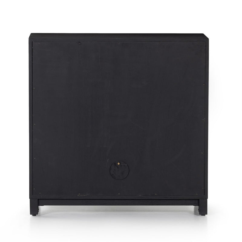 Millie Small Cabinet - Drifted Matte Black Veneer