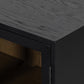 Millie Small Cabinet - Drifted Matte Black Veneer