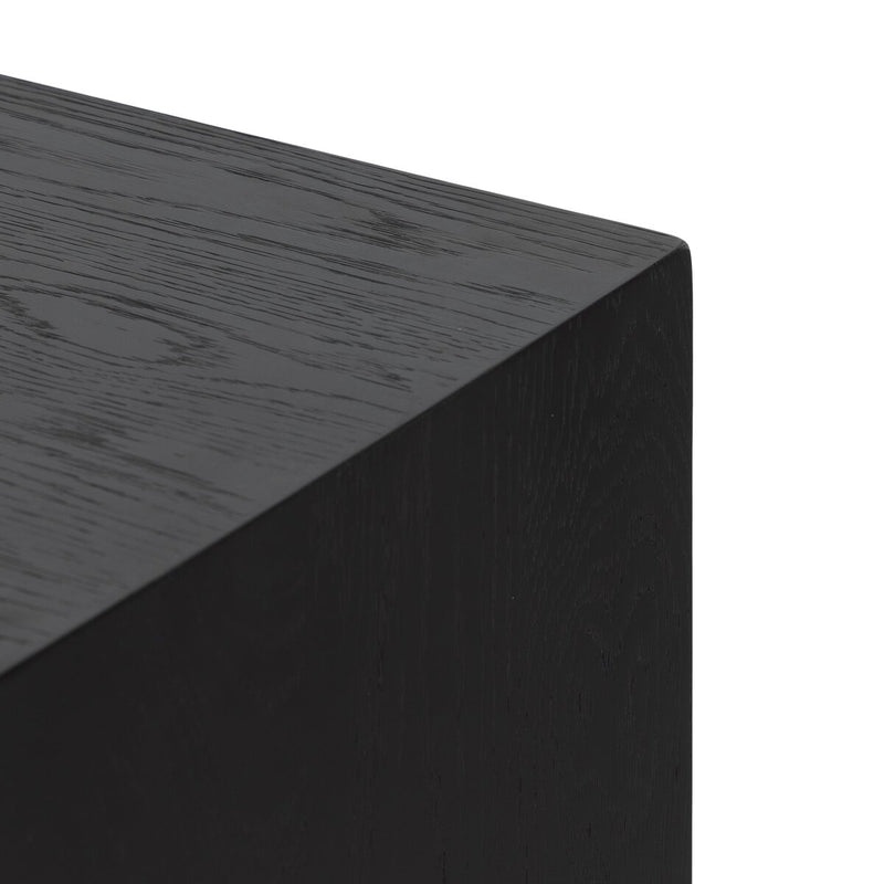 Millie Small Cabinet - Drifted Matte Black Veneer