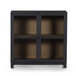 Millie Small Cabinet - Drifted Matte Black Veneer