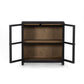 Millie Small Cabinet - Drifted Matte Black Veneer