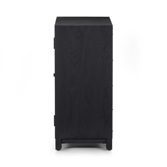 Millie Small Cabinet - Drifted Matte Black Veneer