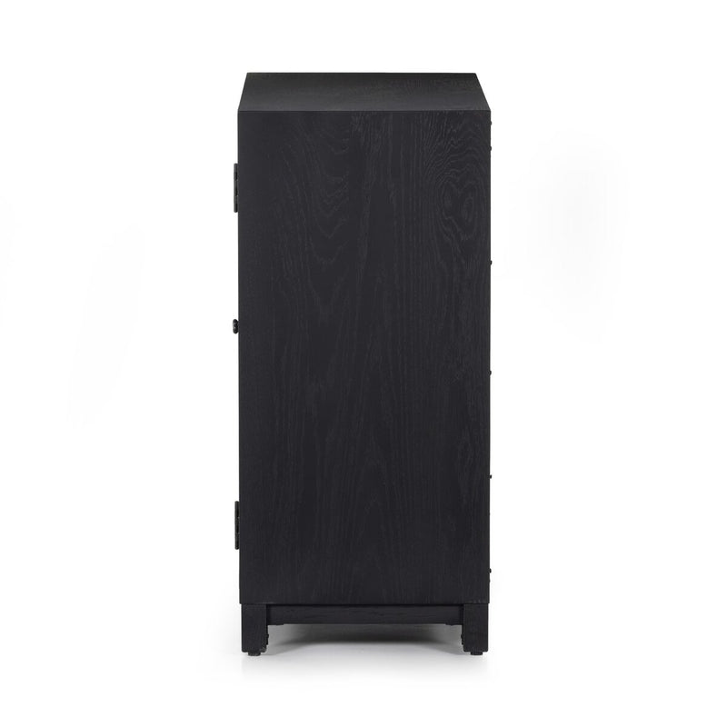 Millie Small Cabinet - Drifted Matte Black Veneer