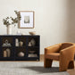 Millie Small Cabinet - Drifted Matte Black Veneer