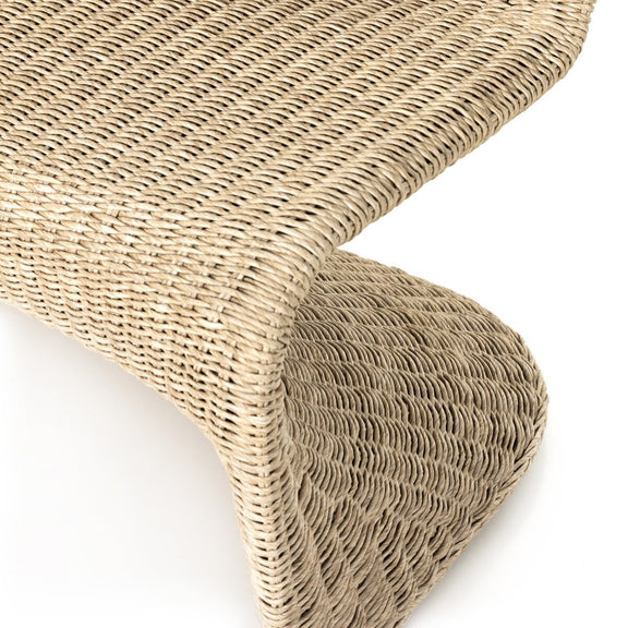 Portia Outdoor Dining Bench - White