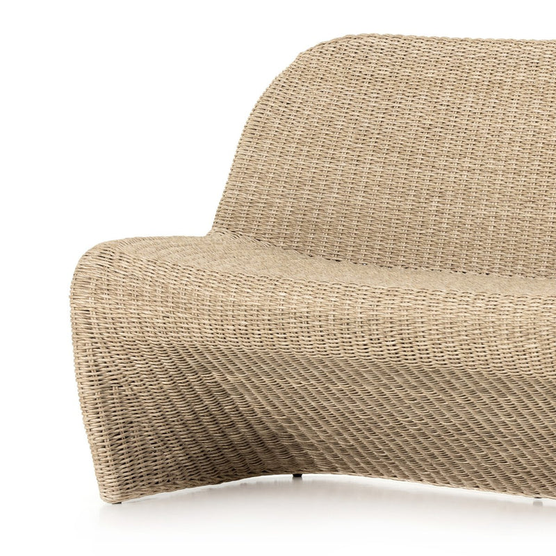 Portia Outdoor Dining Bench - White