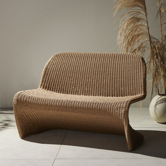 Portia Outdoor Dining Bench - Natural