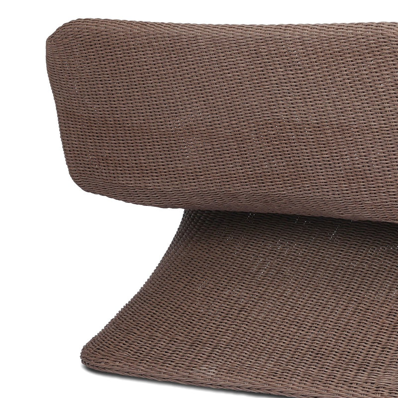 Portia Outdoor Dining Bench - Tanned Weave