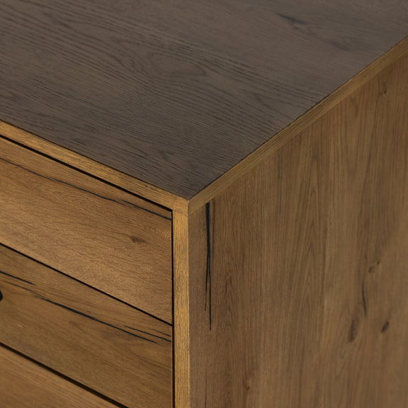 Eaton Executive Desk - Amber Oak Resin