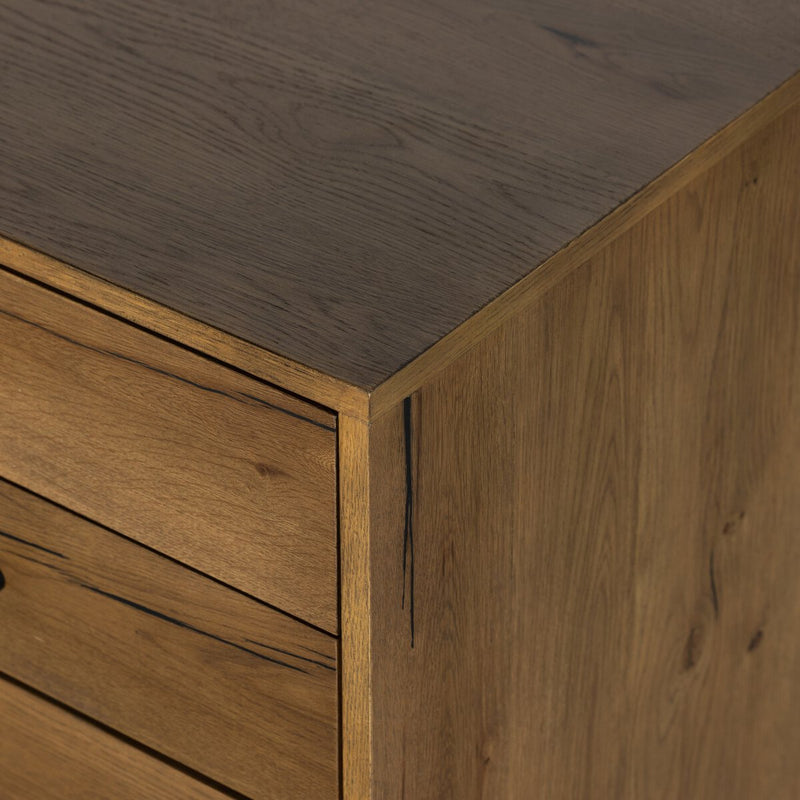 Eaton Executive Desk - Amber Oak Resin