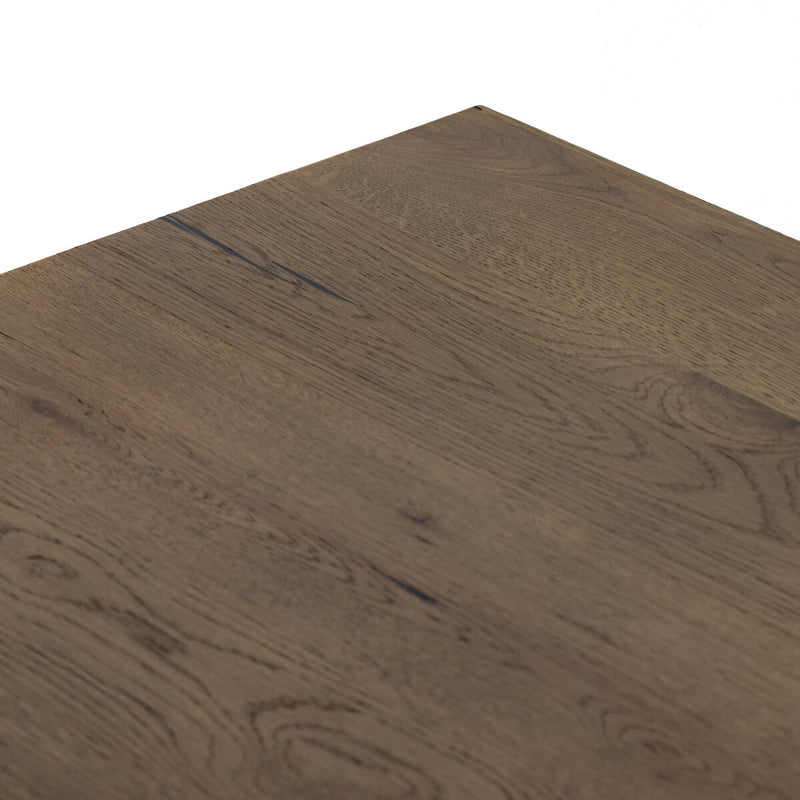 Eaton Executive Desk - Amber Oak Resin