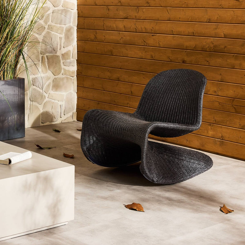 Portia Outdoor Rocking Chair - Vintage Coal