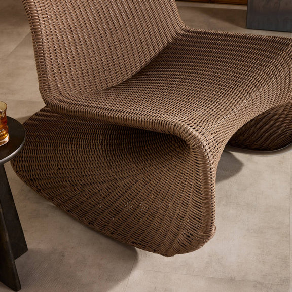 Portia Outdoor Rocking Chair - Tanned Weave