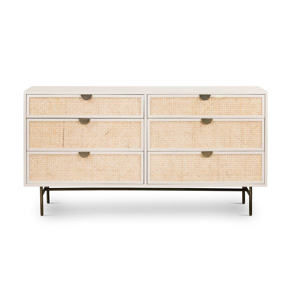 Luella 6 Drawer Dresser - Matte Alabaster