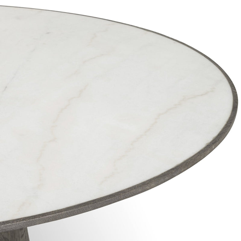 Skye Round Dining Table - White Marble