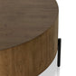 Eaton Drum Coffee Table - Amber Oak Resin