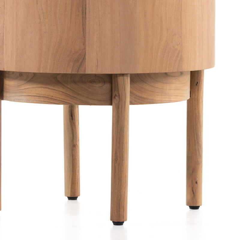Atmore End Table - Natural Acacia Veneer