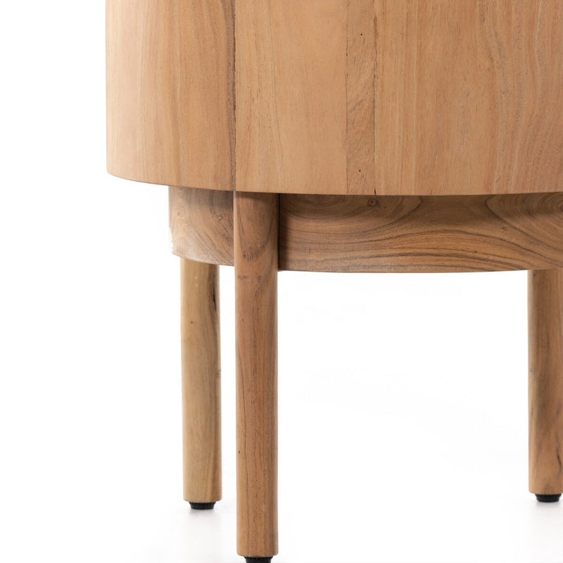 Atmore End Table - Natural Acacia Veneer
