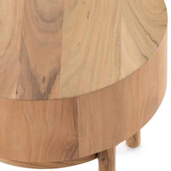 Atmore End Table - Natural Acacia Veneer