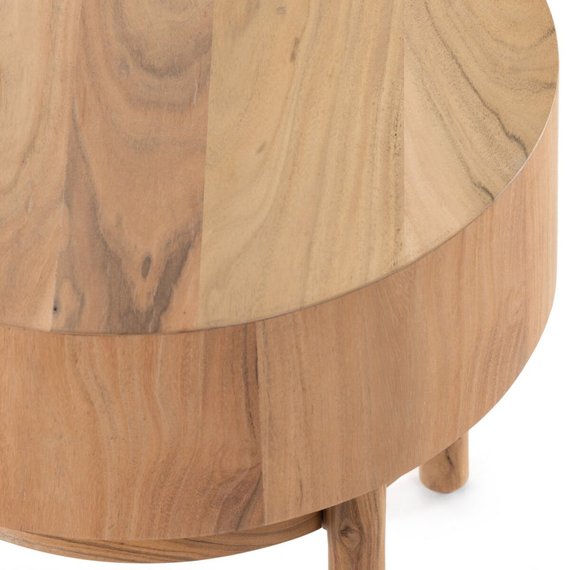 Atmore End Table - Natural Acacia Veneer