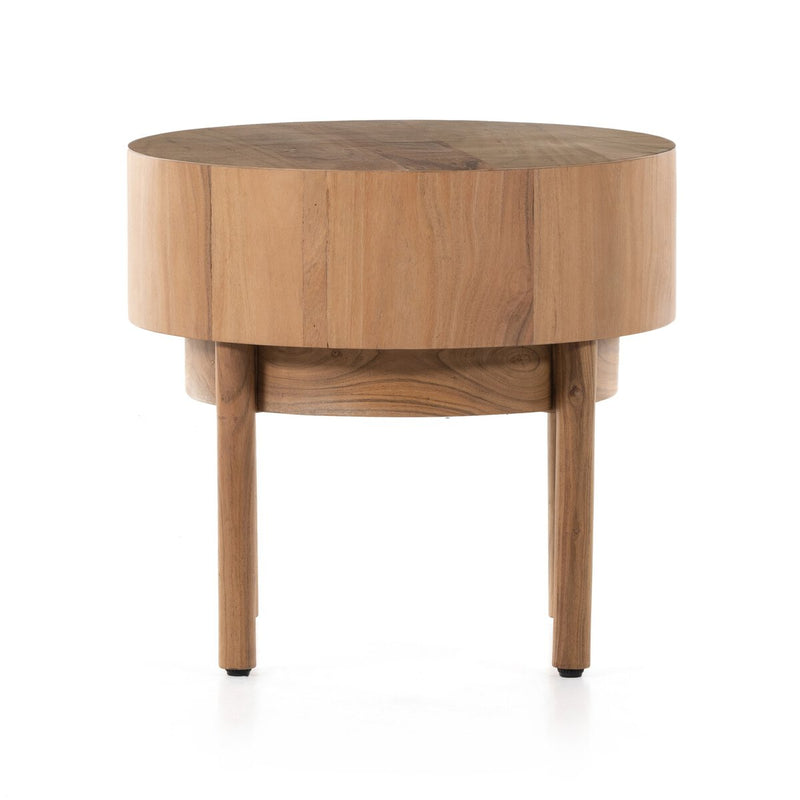 Atmore End Table - Natural Acacia Veneer
