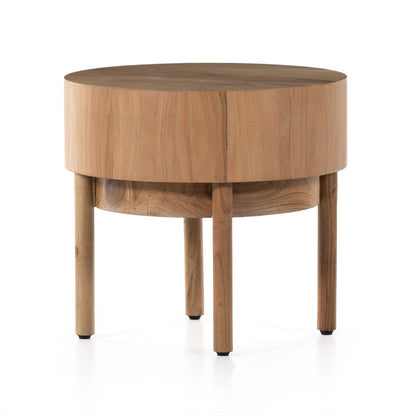 Atmore End Table - Natural Acacia Veneer