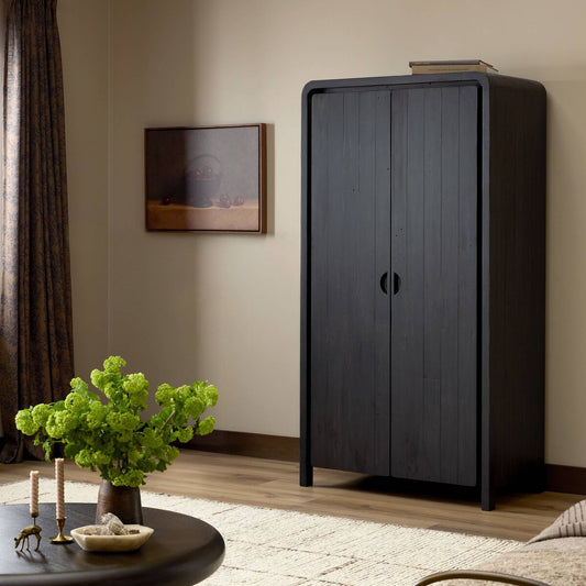 Everson Cabinet - Black Reclaimed