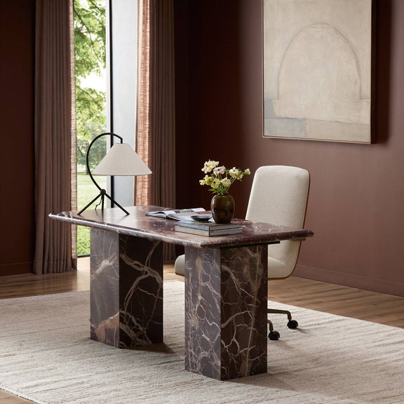 Arum Desk - Merlot Marble
