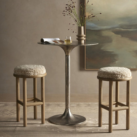 Saldino Bar + Counter Stool - Beige Shearling