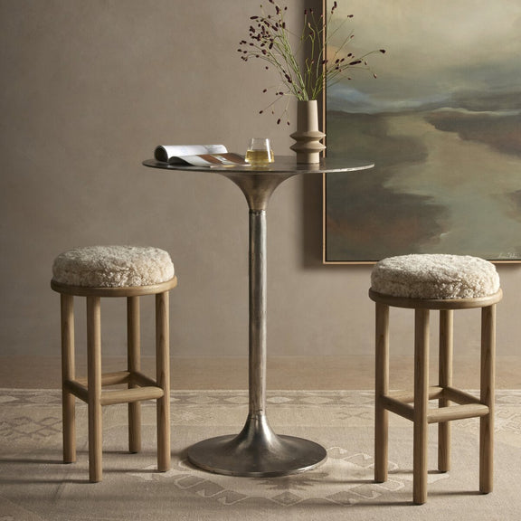 Saldino Bar + Counter Stool - Beige Shearling