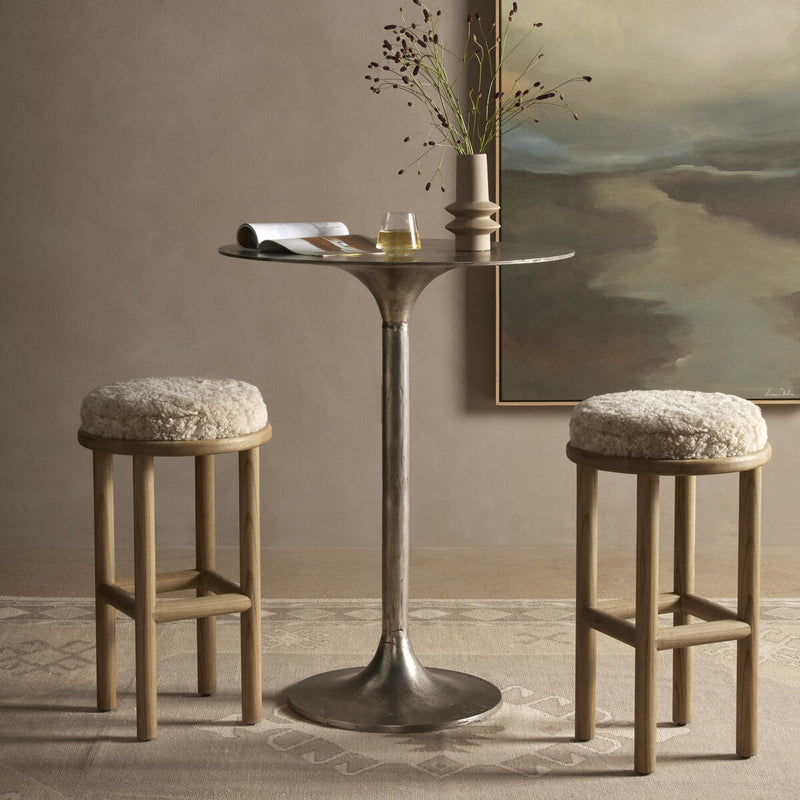 Saldino Bar + Counter Stool - Beige Shearling