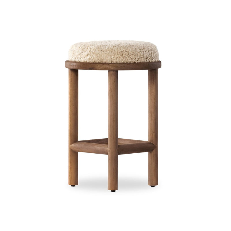 Saldino Bar + Counter Stool - Beige Shearling