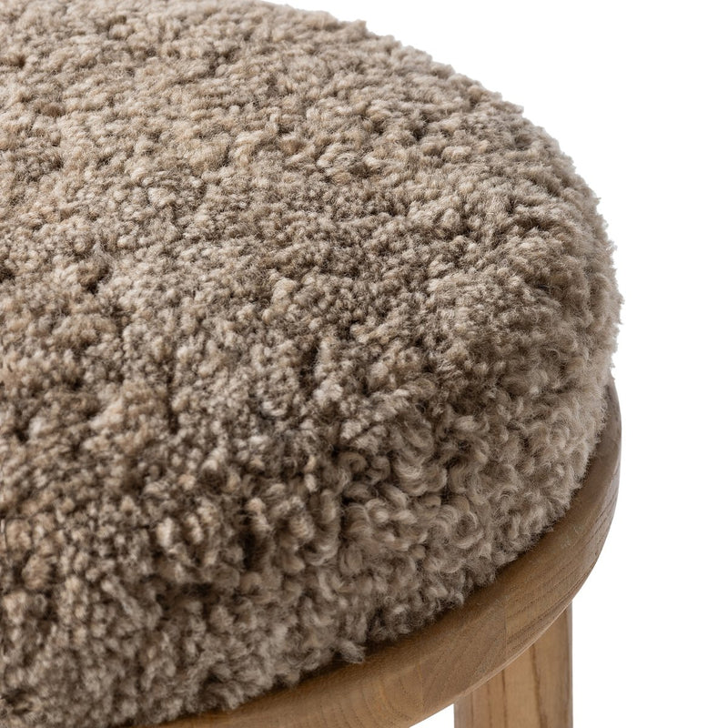 Saldino Bar + Counter Stool - Taupe Shearling