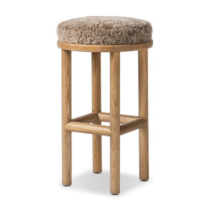Saldino Bar + Counter Stool - Taupe Shearling