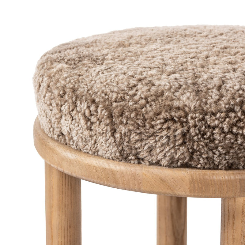 Saldino Bar + Counter Stool - Taupe Shearling