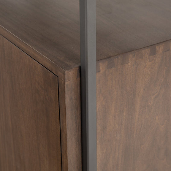 Trey Modular Wall Desk With 2 Bookcases - Auburn
