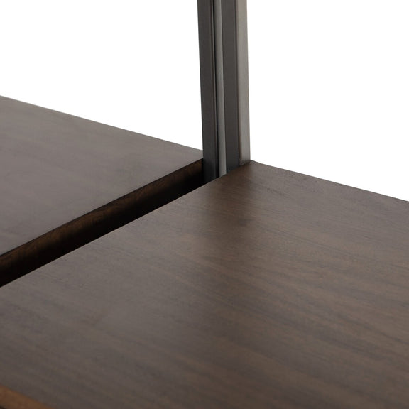 Trey Modular Wall Desk With 2 Bookcases - Auburn