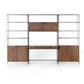 Trey Modular Wall Desk With 2 Bookcases - Auburn
