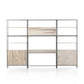 Trey Modular Wall Desk With 2 Bookcases - Dove Poplar