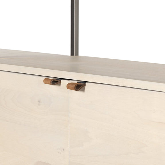 Trey Modular Wall Desk With 2 Bookcases - Dove Poplar