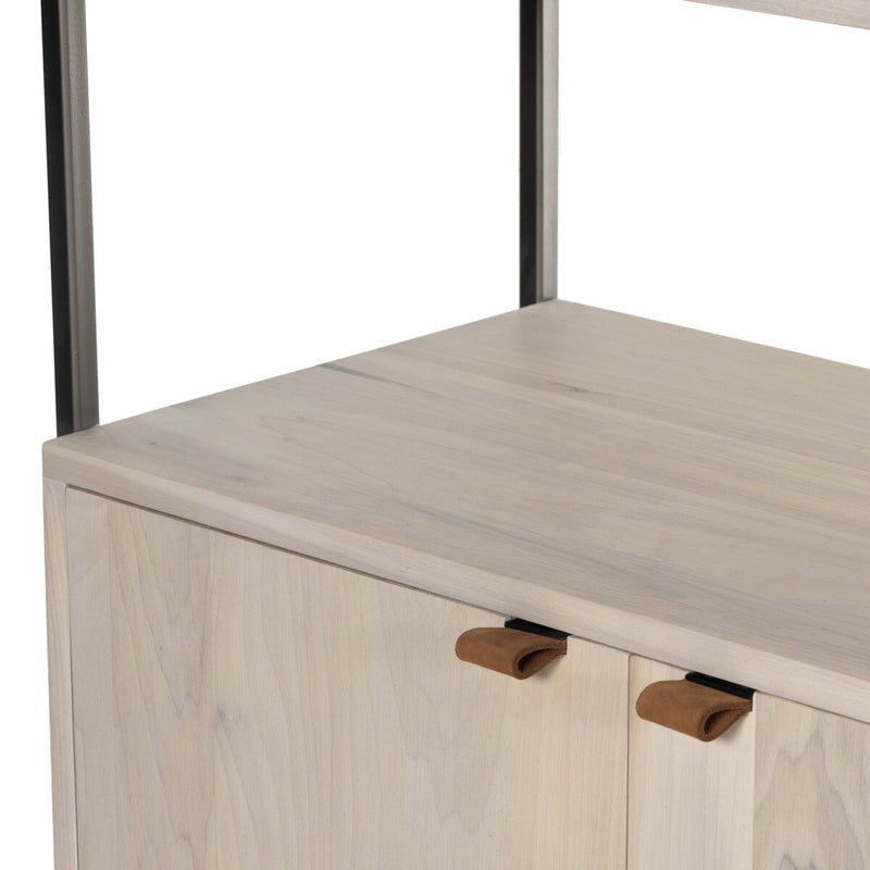 Trey Modular Wall Desk With 2 Bookcases - Dove Poplar