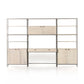 Trey Modular Wall Desk With 2 Bookcases - Dove Poplar