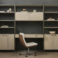 Trey Modular Wall Desk With 2 Bookcases - Dove Poplar