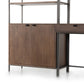 Trey Modular Wall Desk With 1 Bookcase - Auburn