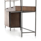 Trey Modular Wall Desk With 1 Bookcase - Auburn