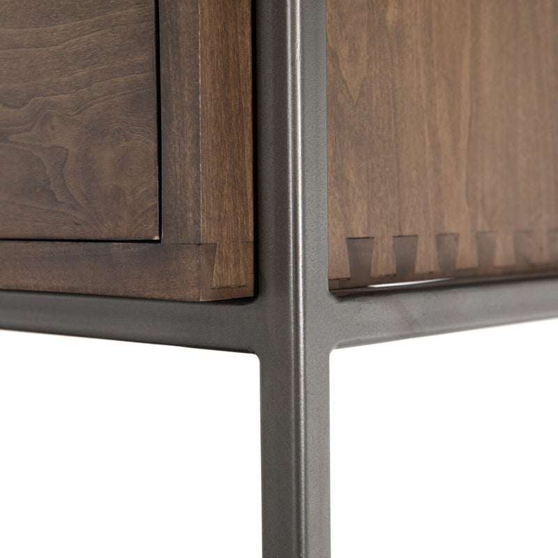 Trey Modular Wall Desk With 1 Bookcase - Auburn