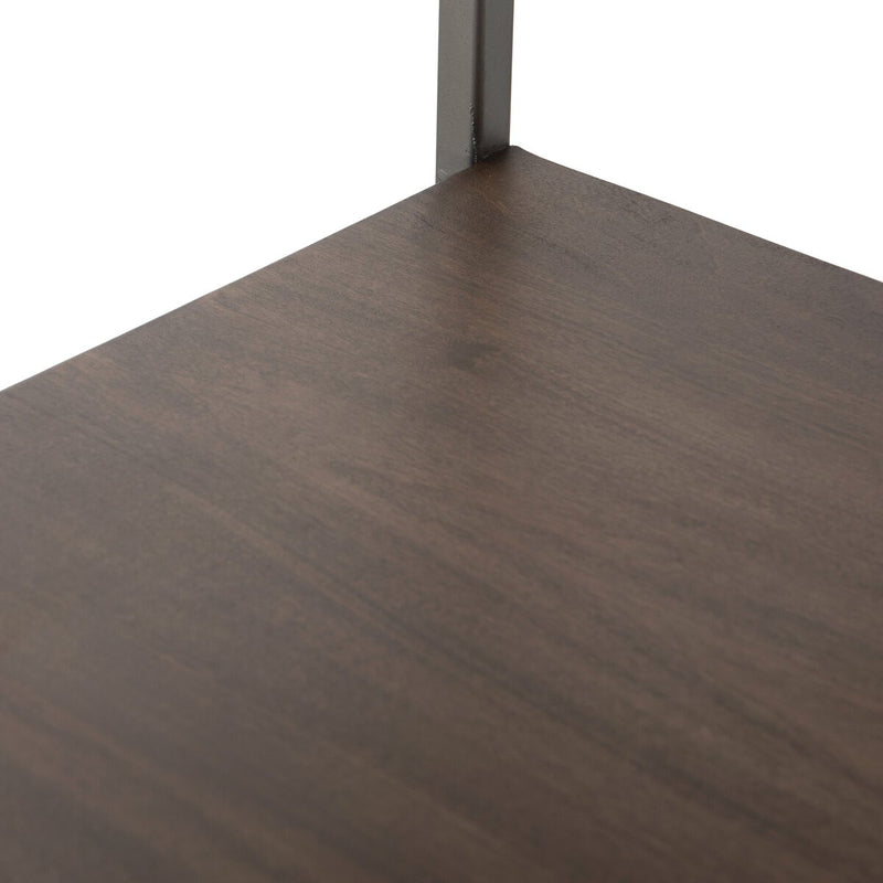 Trey Modular Wall Desk With 1 Bookcase - Auburn